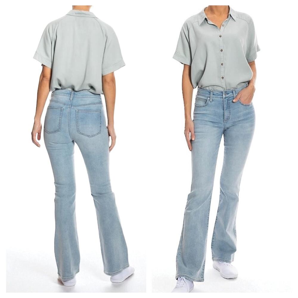 OAT New York High-Rise Stretch Flare Light Wash size 28 NWT - Picture 12 of 12